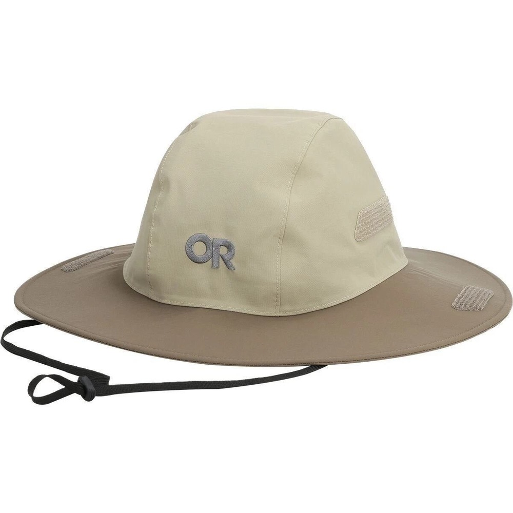 Outdoor Research Seattle Rain Hat Khaki Java GORE-TEX Waterproof UPF 50+ Small‎
